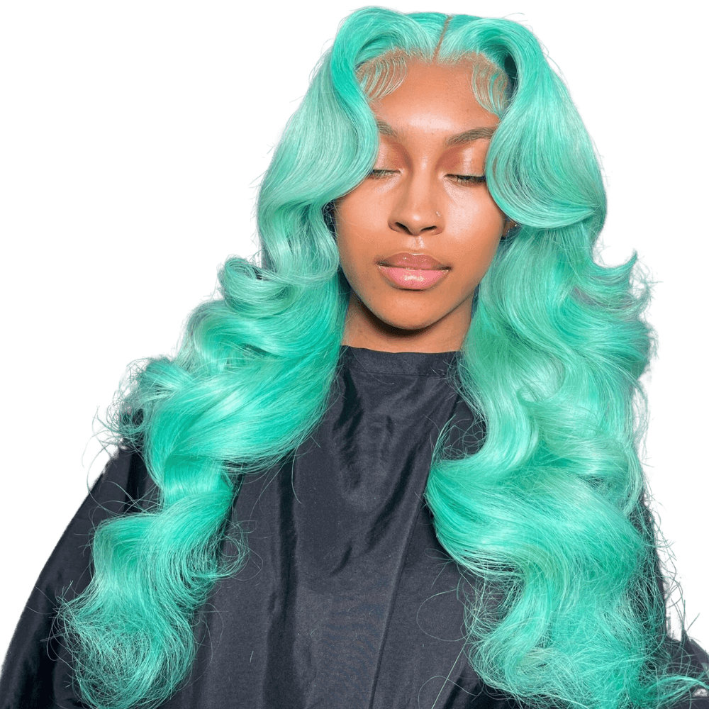 Mint green ombre wig hot sale