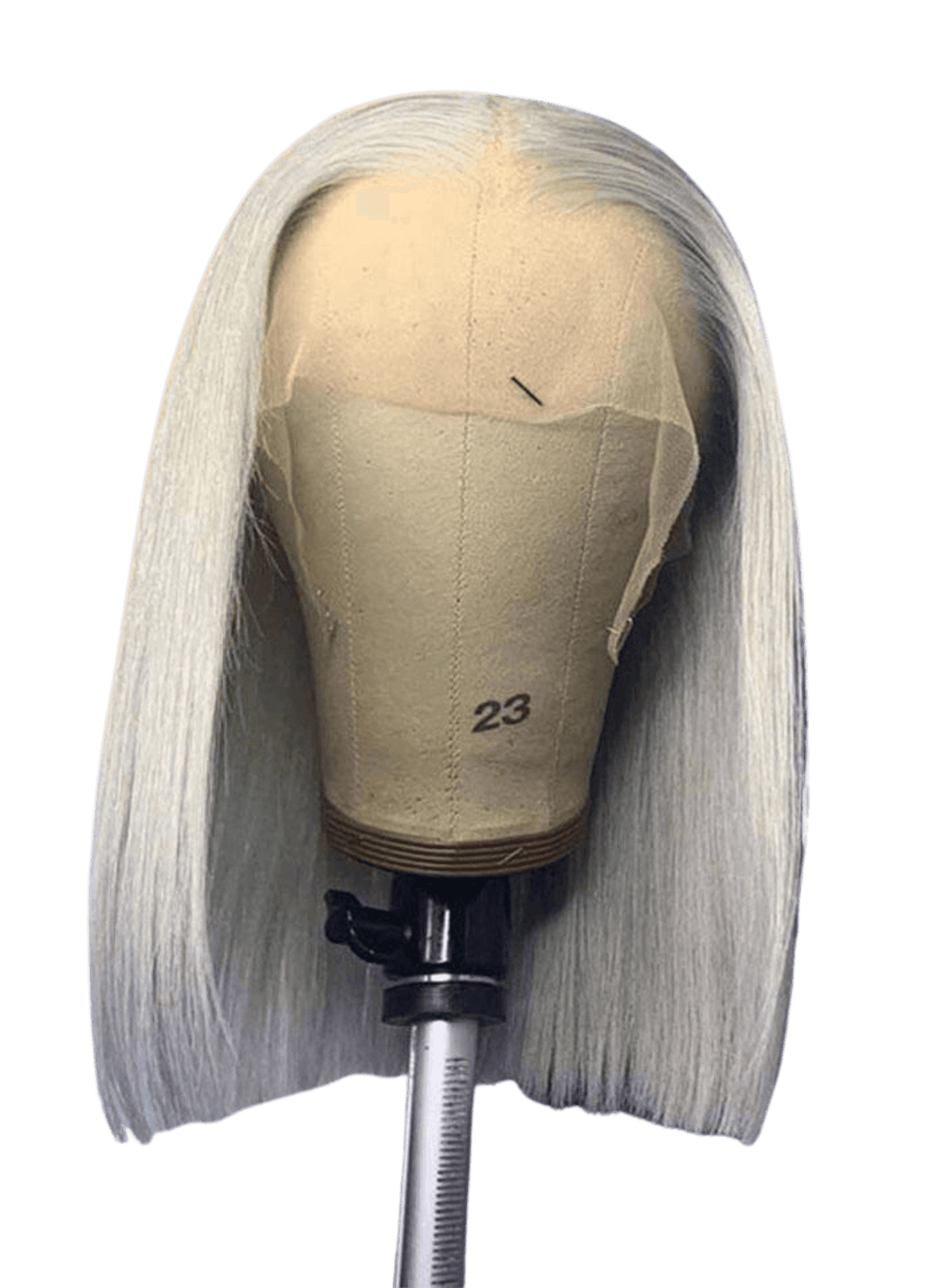 Grey BoB Straight Lace Wig