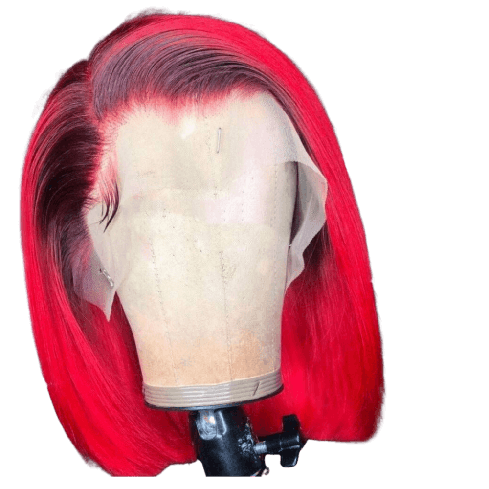 Red Ombre Straight Bob