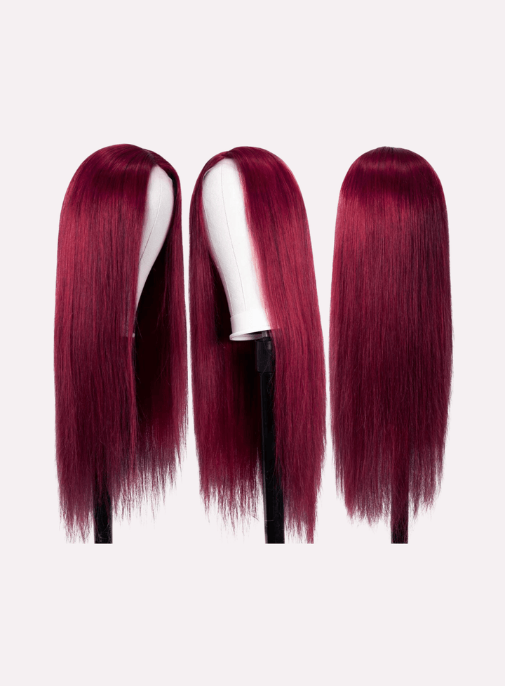 Burgundy Straight Wig 