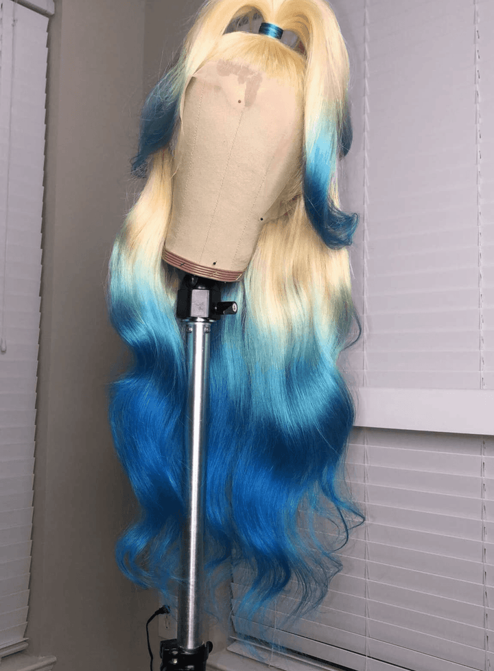 Blue Body Wave Lace Wig 