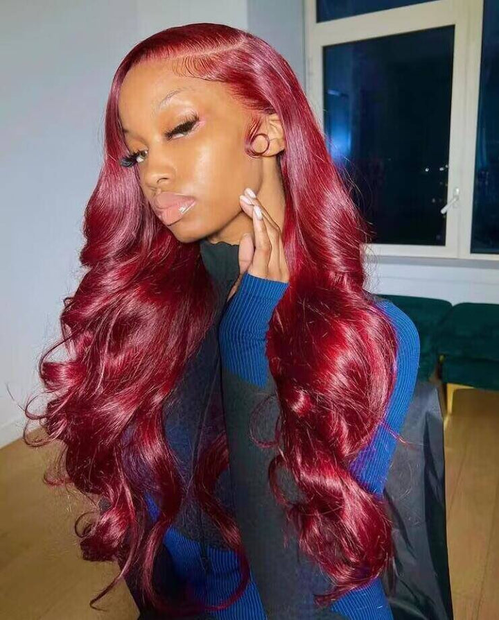 Burgundy body Wave Wear and Go Wig