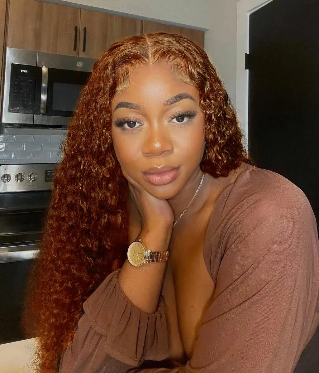 4x4 Deep Wave Chocolate Brown Wig