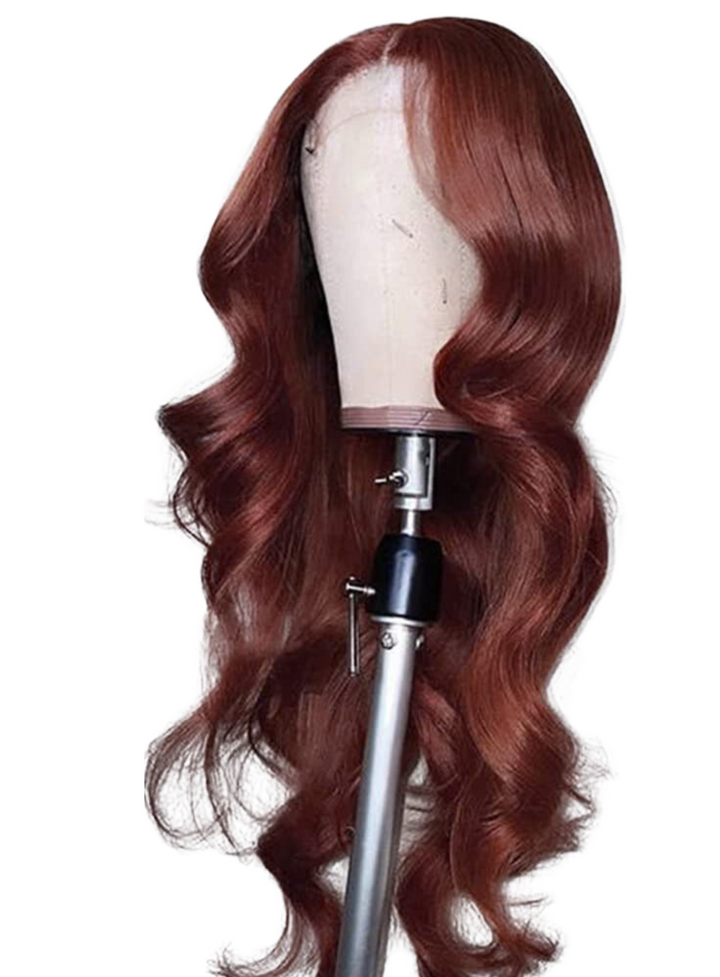 HD Reddish Brown Body Wave Wig