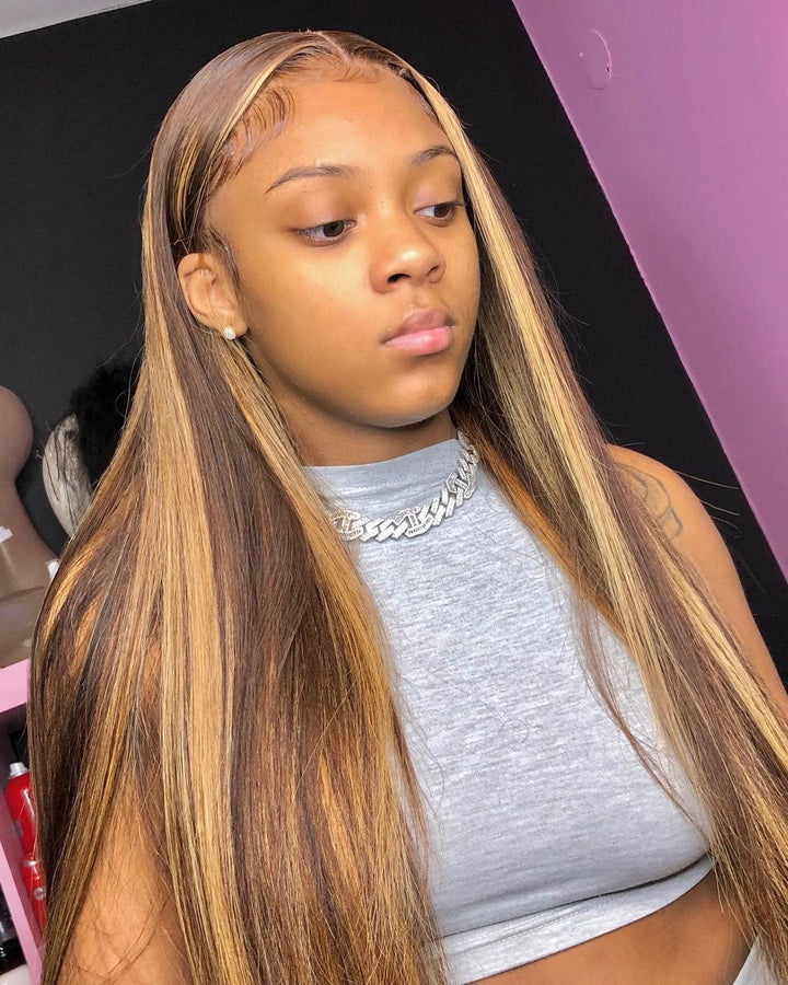 Highlight glueless wig