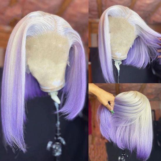 Ombre Purple BoB 4x4 Closure Lace Wig 