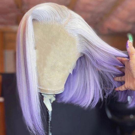 Purple short Wig 