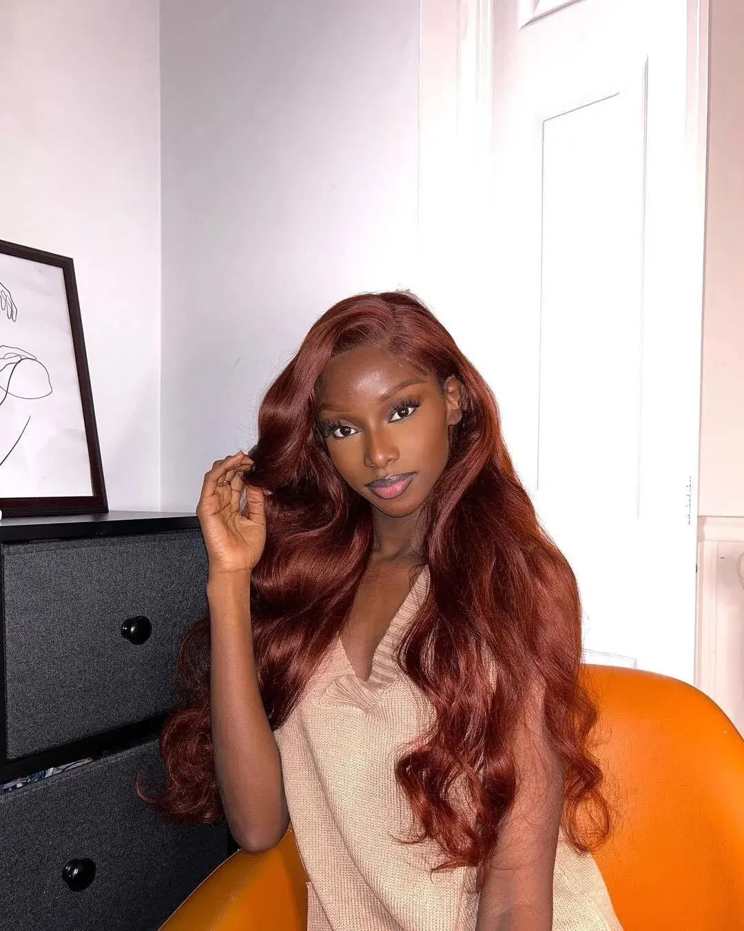 13x4 Reddish Brown Body Wave Wig