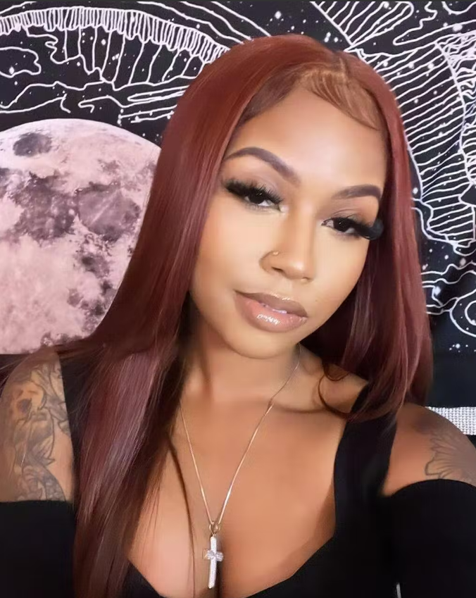 Reddish Brown Straight Wear and Go Wig