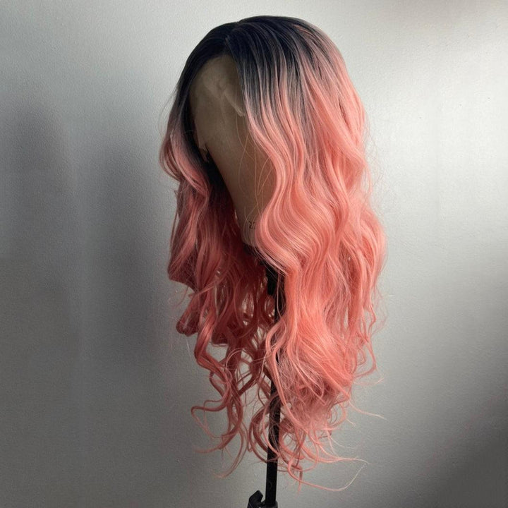 13x4 Pink Ombre Body Wave Lace Wig