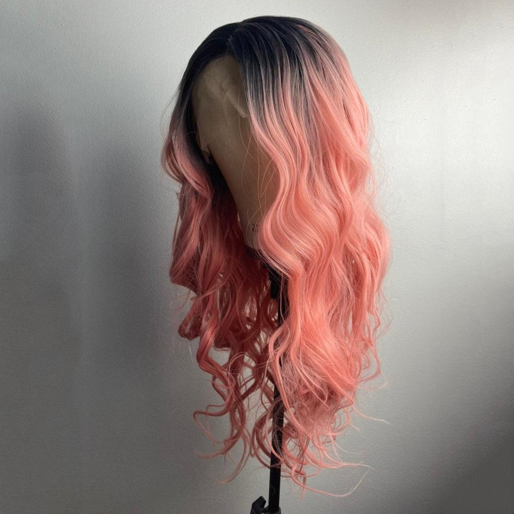 13x6 Pink Ombre Body Wave Lace Wig