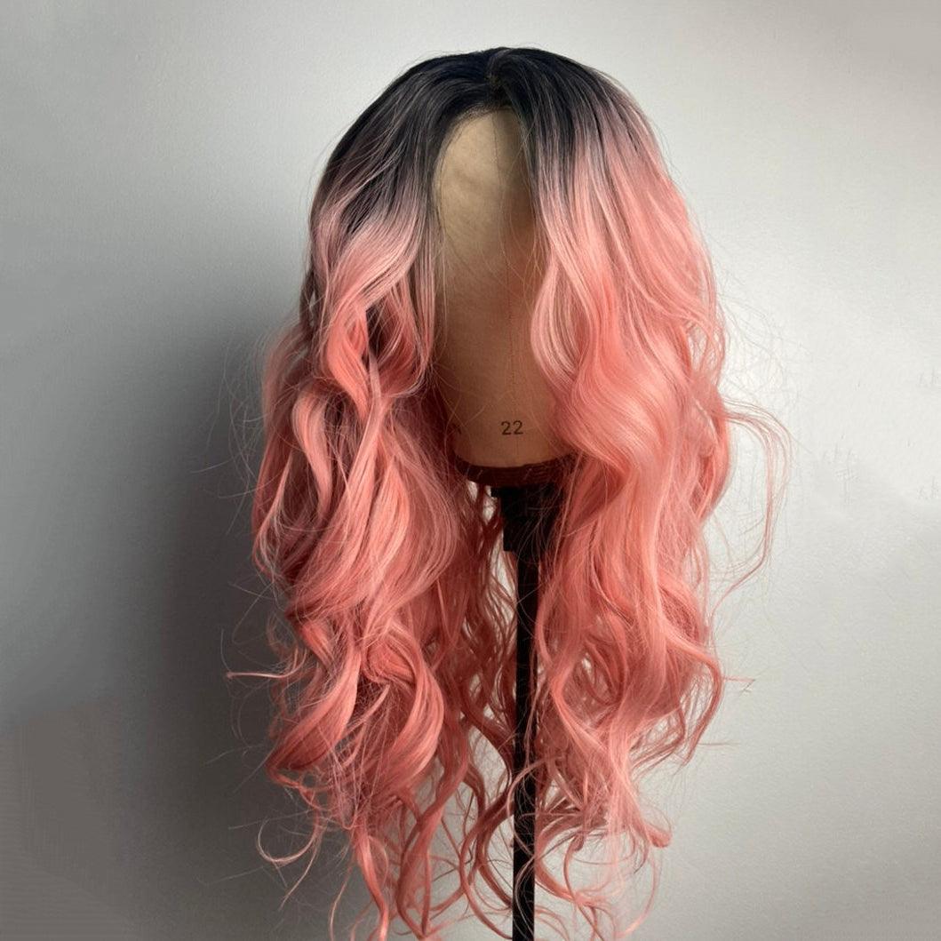 Pink wavy Lace Wig 