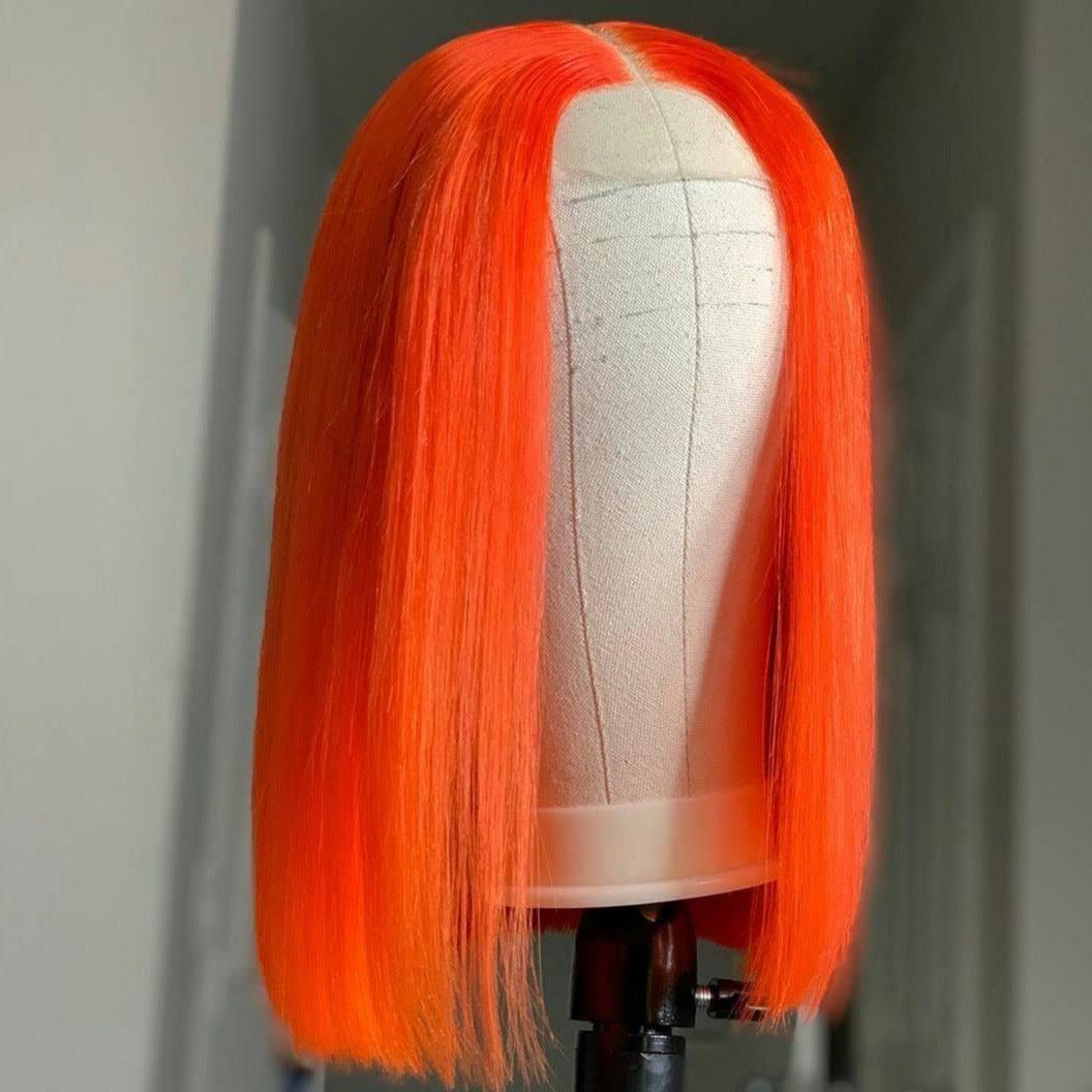 13x4 Orange Bob Wig 