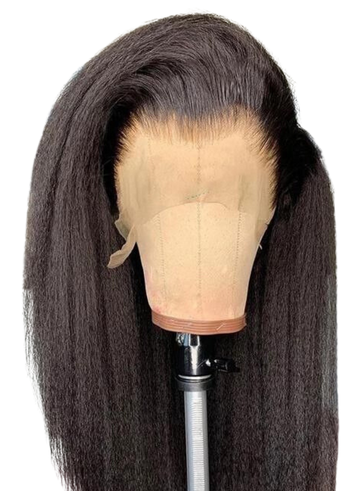 precut straight human hair wig