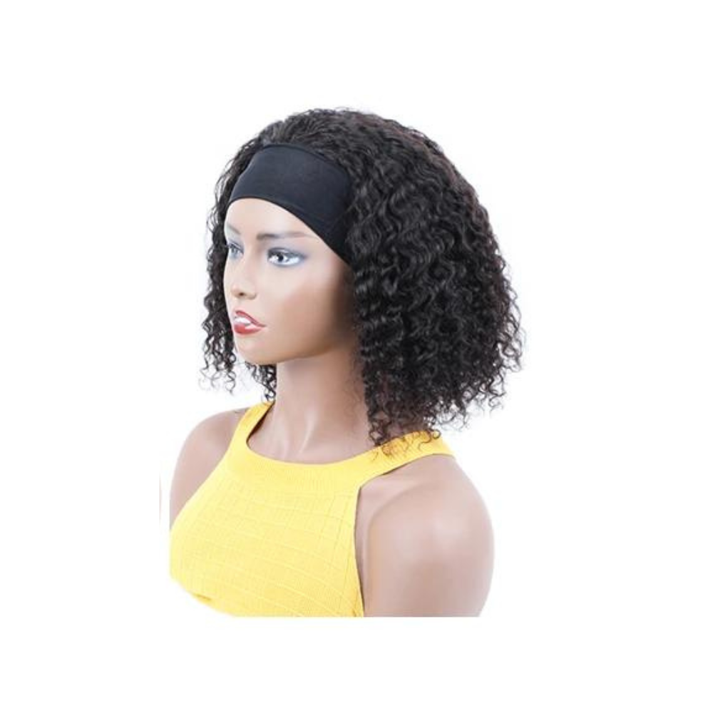 curly headband bob wig