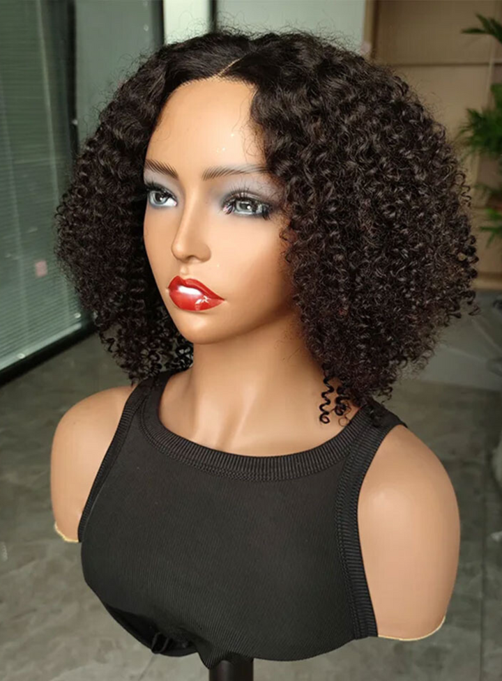 glueless curly human hair wig