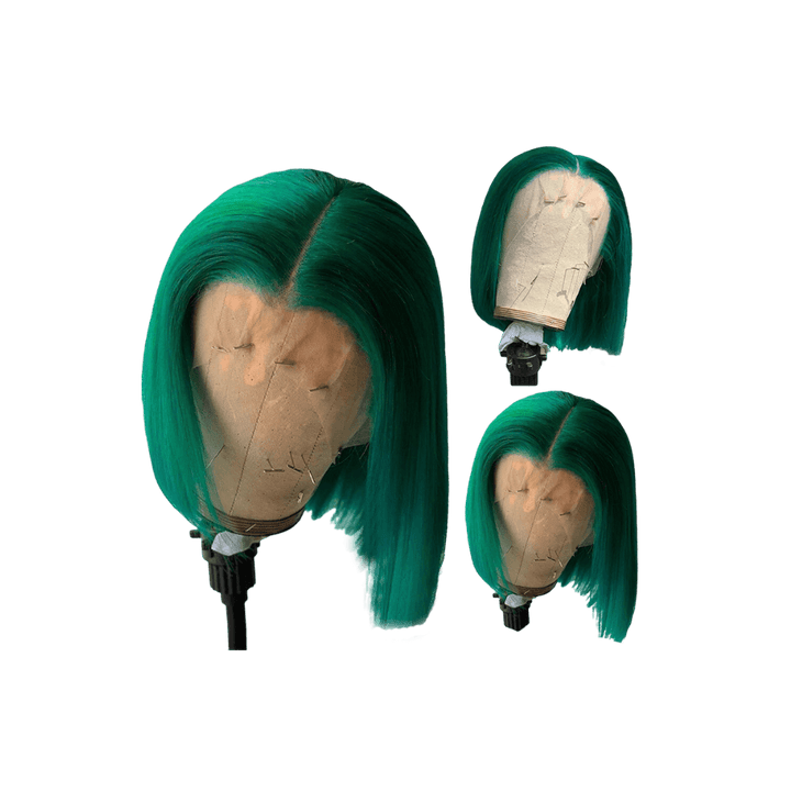 Green Bob Straight wig