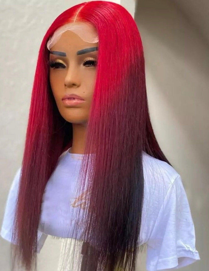 Red Bob Lace Wig 